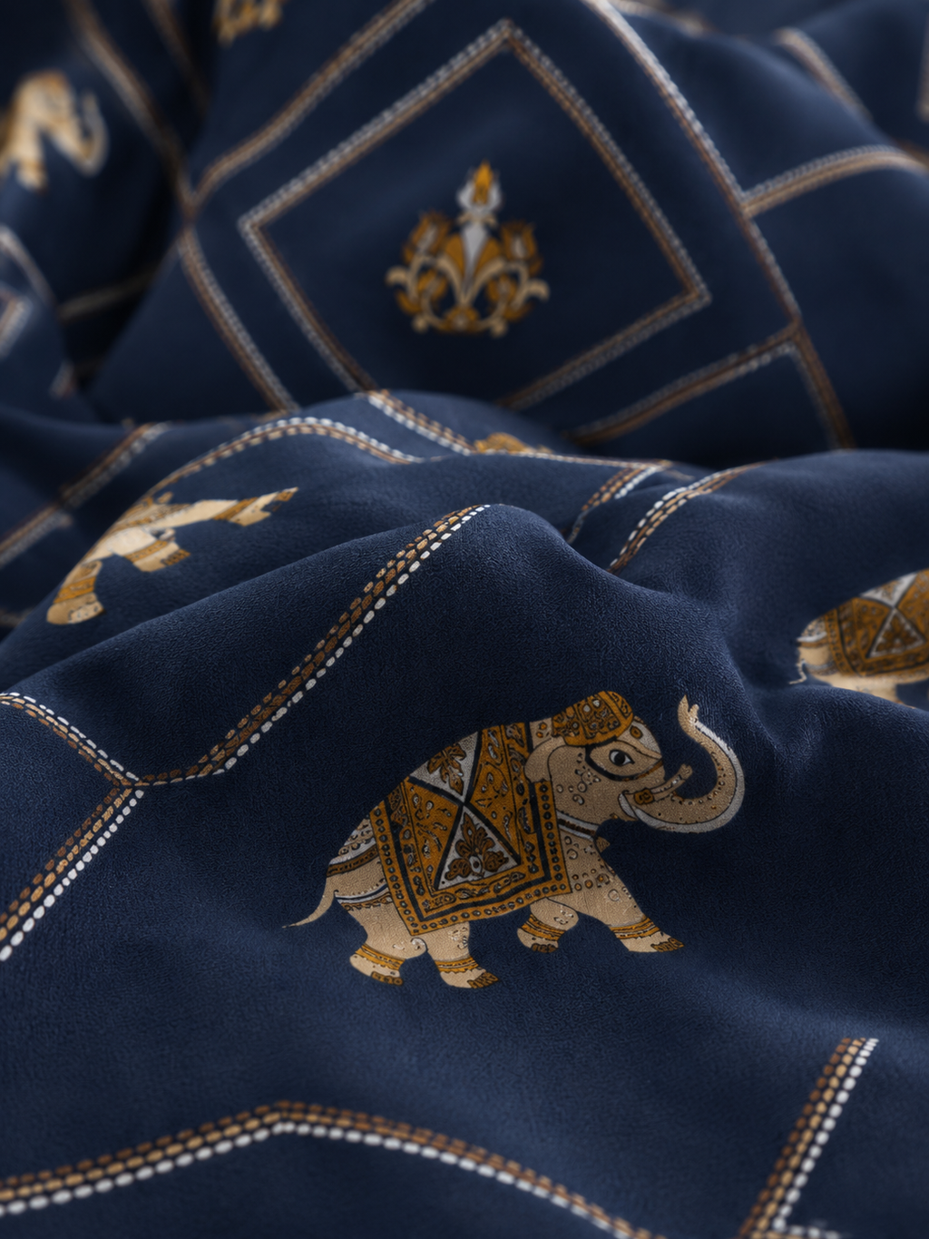 Rang Mahal Elephant Bedsheet | 100% Pure Cotton | 300+ TC | HEMVI