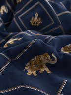 Rang Mahal Elephant Bedsheet | 100% Pure Cotton | 300+ TC | HEMVI