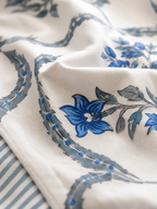 Neelambari Floral Bedsheet | 100% Pure Cotton | Vastu Compliant | HEMVI