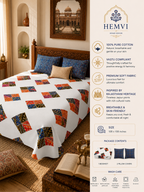 Choras Bandhani Premium Pure Cotton Bedsheet Set (King Size, 108" x 108")