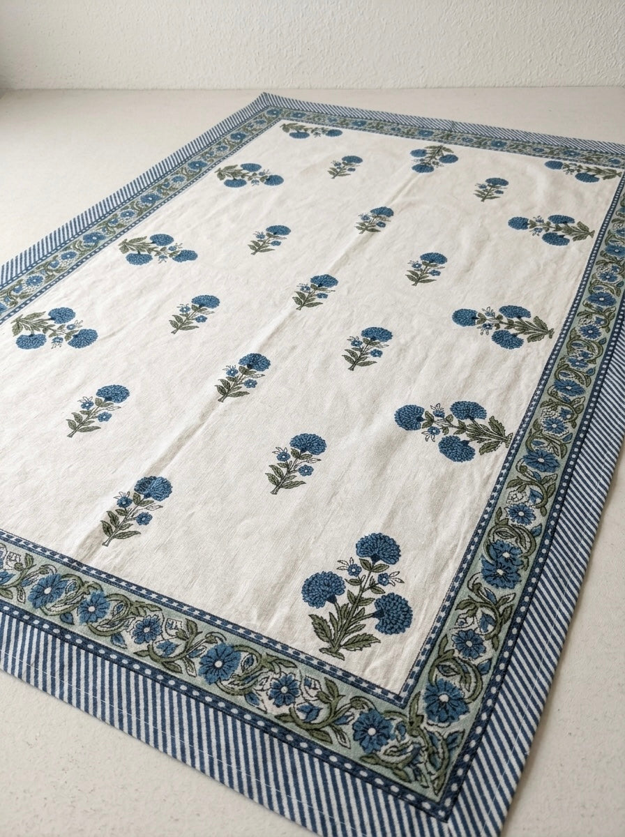 Neel Vanya Heritage Cotton Bedsheet | 108×108 Inches | 100% Pure Cotton | Vastu Compliant | King Size | HEMVI