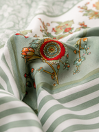 Gulnaar Heritage Floral Bedsheet | 100% Pure Cotton | Vastu Compliant | 120×120 Inches | HEMVI