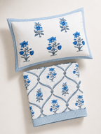 Neelambari Floral Bedsheet | 100% Pure Cotton | Vastu Compliant | HEMVI